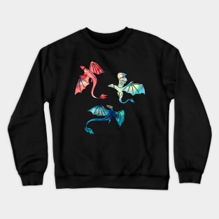 Cute colorful dragons illustration Crewneck Sweatshirt